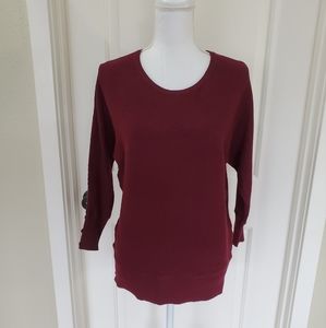Women's Wine Colored Pullover Sweater